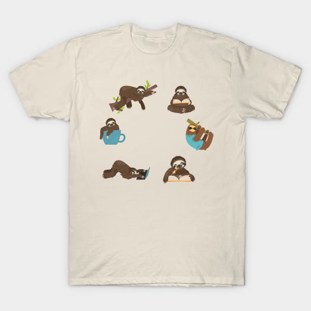 a Sloth Life Cycle T-Shirt by Serotonin